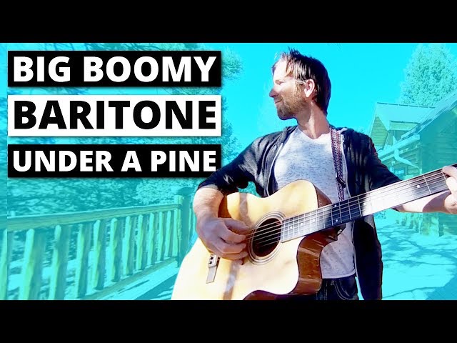 Big boomy baritone guitar pluckin under a pine tree in the Rockies