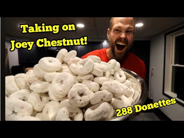 Taking on Joey Chestnut | ManvFood | Donettes | record