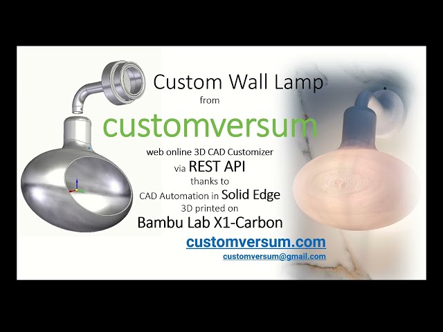 Customizable Wall Lamp printed on Bambu Lab X1-Carbon