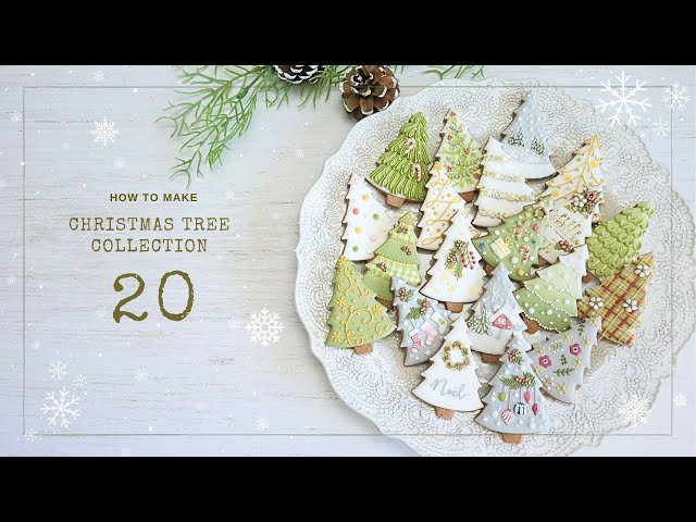 [Christmas Tree Collection 2023] Which of the 20 tree designs do you like? ｜How to｜Icing cookies