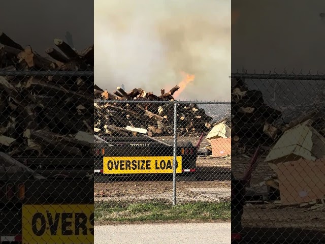 Major Fire At Hansen’s Tree Service in Brookline Mo.