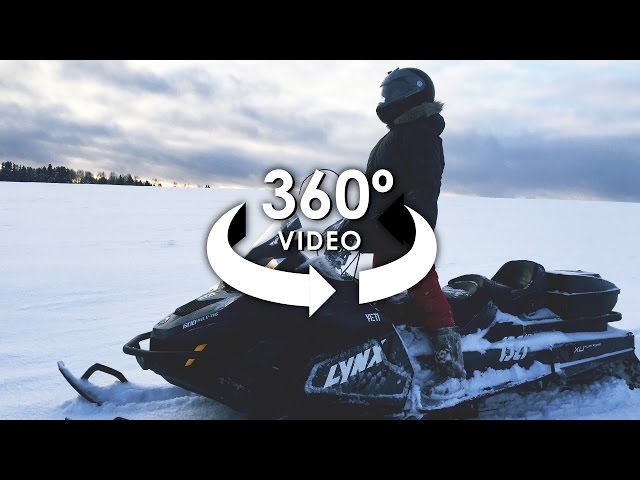 Snowmobiling and snowboarding in 360º - #ALLieCamera