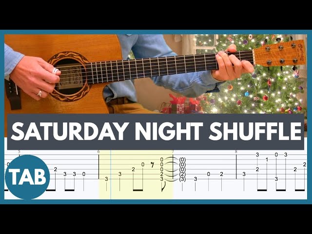 SATURDAY NIGHT SHUFFLE - Merle Travis Guitar TAB | Cover | Lesson | Tutorial