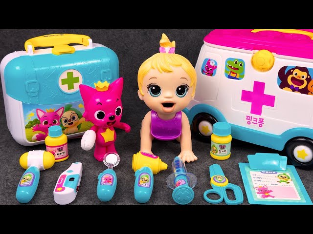 30-Minute Disney Doctor First Aid Set 🏥 Satisfying Pinkfong Ambulance Unboxing ASMR 💖💞 Toy Review