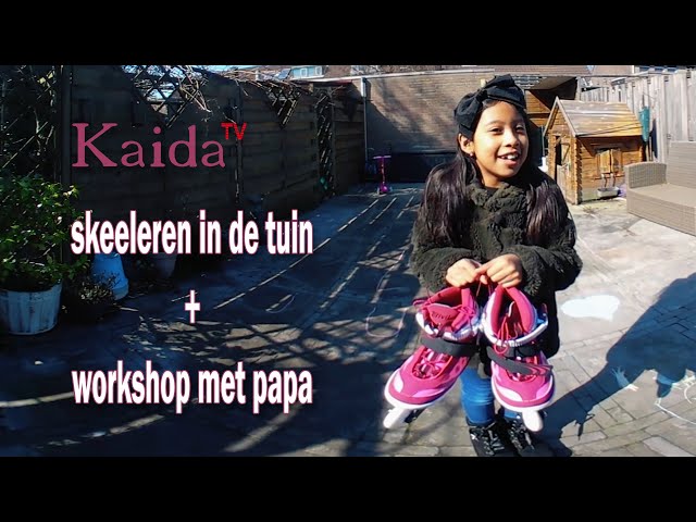 skeeleren in de tuin + workshop met papa