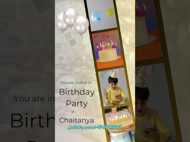 Happy birthday greetings video 🎂|| Birthday invitation video card💌 #invitationcard #happybirthday