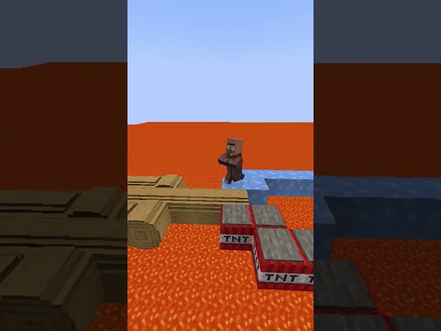 Can villager complete this parkour #shorts #minecraft