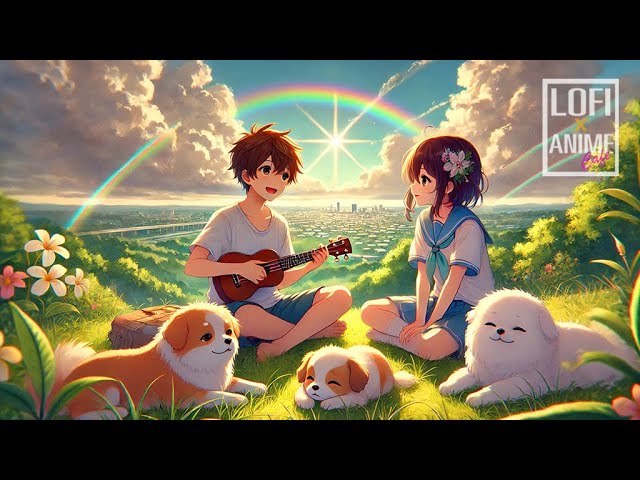 Ukulele Dreams 🐶💖 Cozy Picnic with Friends & a Beautiful Sky 🌈