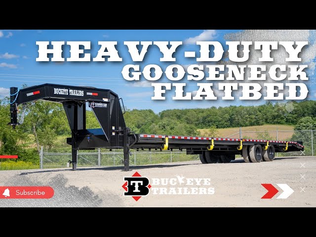 Heavy-Duty Gooseneck Flatbed Trailer