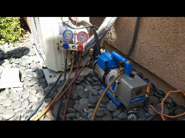 How to Charge Mini Split AC Vacuum and R410A Refrigerant. DIY.