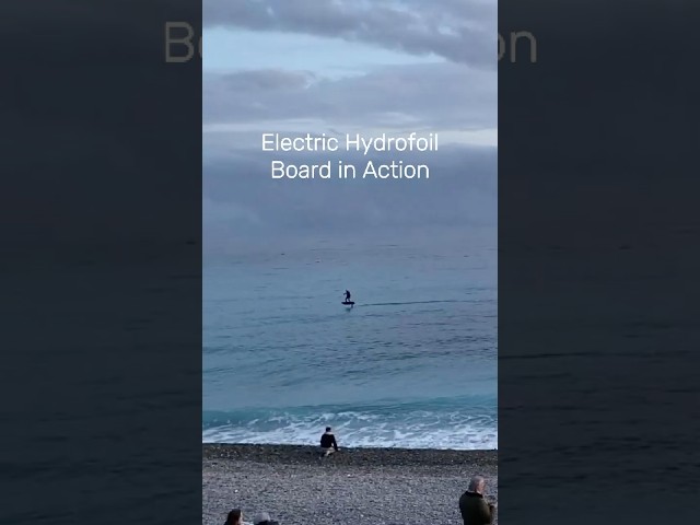 Electric Hydrofoil Board in action, Côte d'Azur, Nice, France.  #traveldestinations #southoffrance