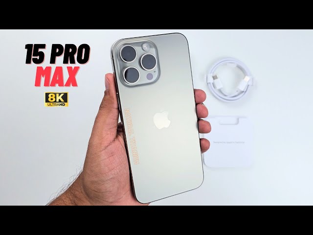 Apple iPhone 15 Pro Max ASMR Unboxing and quick look (8K)