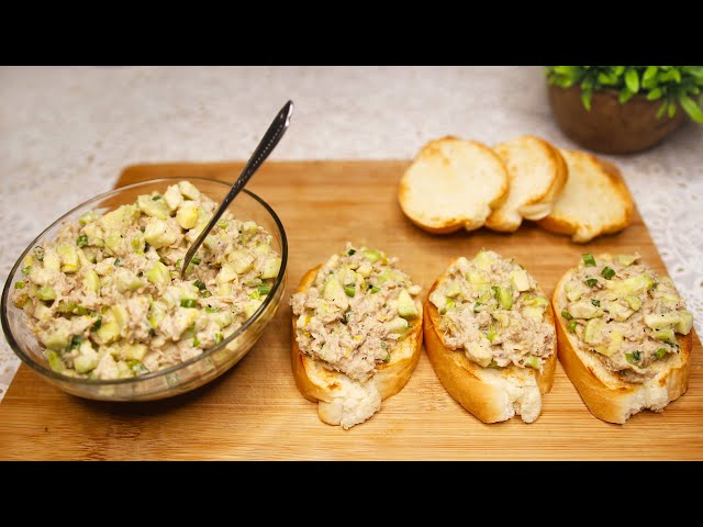 These sandwiches will disappear from the table in 1 minute! Tuna spread appetizer