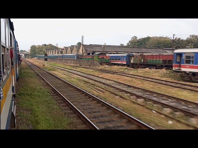 Class S10 train travel Railway Sri Lanka Colombo Evening Office Time Diesel Electrical Power Coach