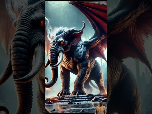 🔥🐉 Fire Dragon & Elephant Fusion – Power Meets Majesty! 🐘✨