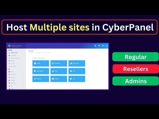 How to Host Multiple Users in CyberPanel | CyberPanel Training