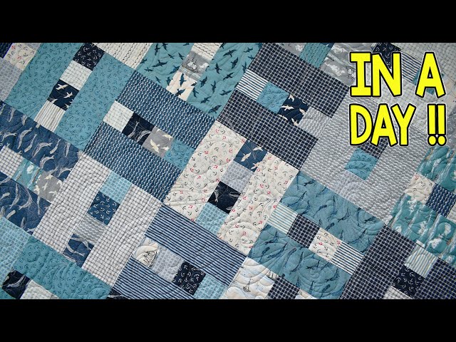 Shipping Lanes | Scrappy Quilt Pattern | Twin and Throw Size Available |  Beginner Friendly | Fast