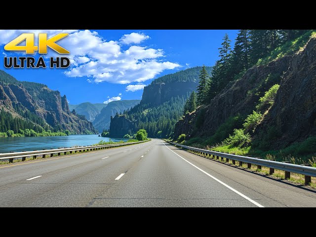 Cascade Mountain Scenic Drive in the Columbia River Gorge 4K Oregon