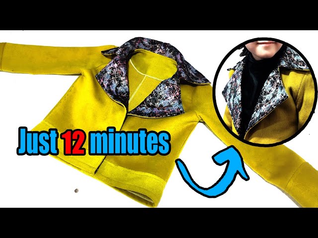 Learning how to sew a coat collar/very easy/only 12 minutes