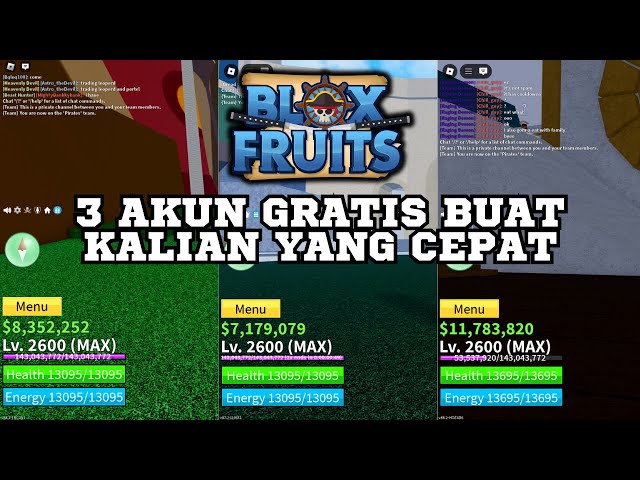 BAGI BAGI AKUN BLOX FRUIT LEVEL MAXXXXXXX | ROBLOX INDONESIA