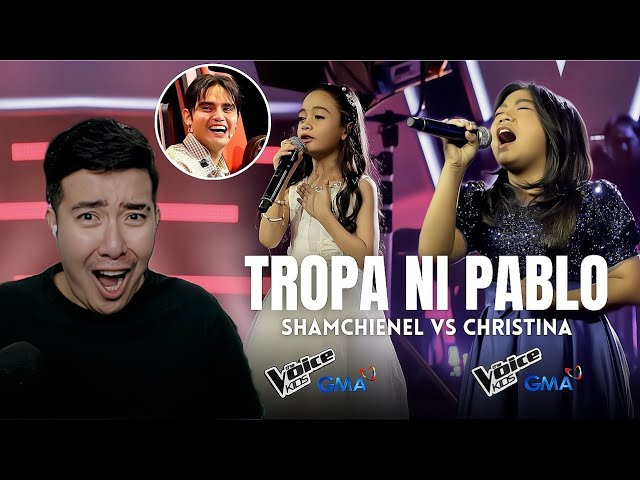 [REACTION] The Voice Kids Philippines : SING OFF ROUND | TROPA NI PABLO | Shamchienel vs Christina!