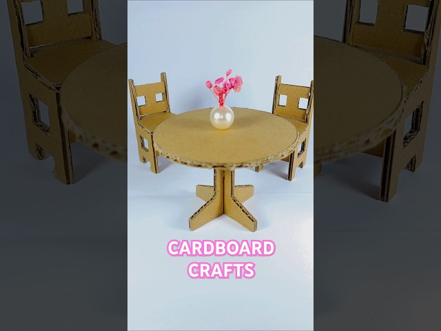 Diy cardboard crafts tiny chairs and tables for dollhouse