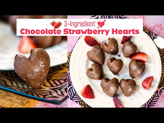 Valentine Special: 3-Ingredient Chocolate Strawberry Hearts That Will Steal Your Heart! 5 MIN Recipe