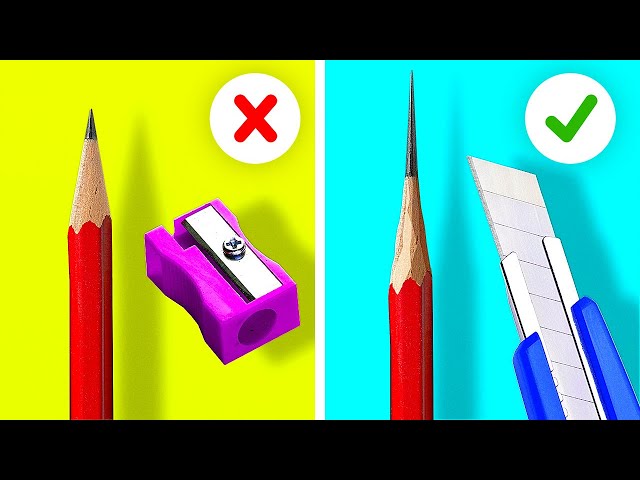 40 BRILLIANT SCHOOL HACKS || 5-Minute Tips For Smart Students