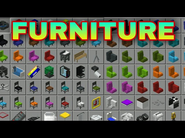 SAIU !! NOVO Addon/MOD DE MÓVEIS  Realistas "FURNITURE " para Minecraft (MCPE/WIN10) !!