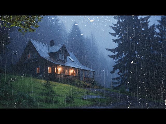 Gentle Night RAIN - Rain Sounds For Sleeping - Thunderstorm Sound, Relax, Reduce Stress, STUDY, ASMR