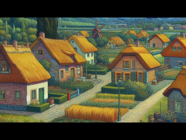 4K UHD TV Art Screensaver. Van Gogh Style Art Slideshow 10 Hours. Countryside Landscapes Paintings