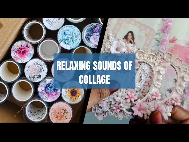 Asmr art journaling compilation/ relaxing sounds of collage #papertherapy #journaling #scrapbooking