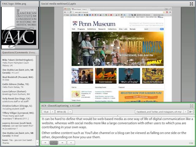 C2CC Facebook, and Twitter, and Instagram, oh my! Sharing museum collections through social media