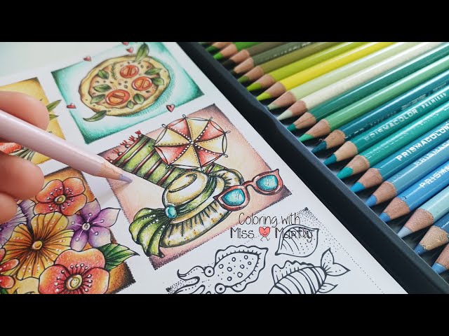 Coloring: Meine Reise durch Europa by Rita berman | Beach with Prismacolor