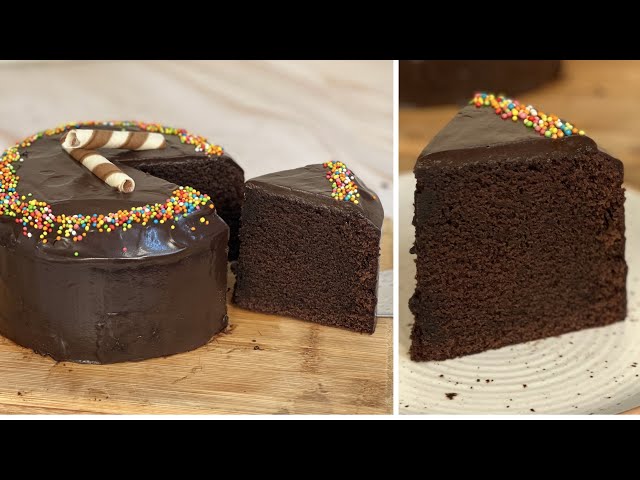 Chocolate Cake | Big Tall Chocolate Cake In 6 Inch cake Tin | No Curd, No eggs, Oven Chocolate Cake