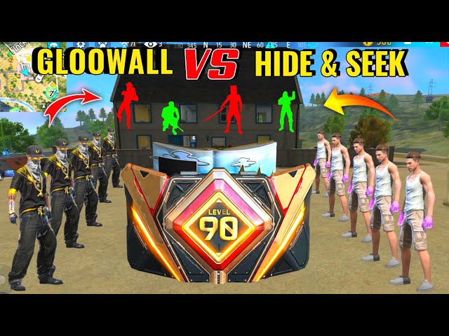 Gloowall Skin Challange But HIDE & SEEK in Clock Tower | Hide And Seek Challange | Garena Free Fire