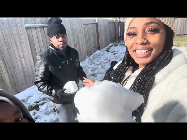 Our family first snow day in Houston!!