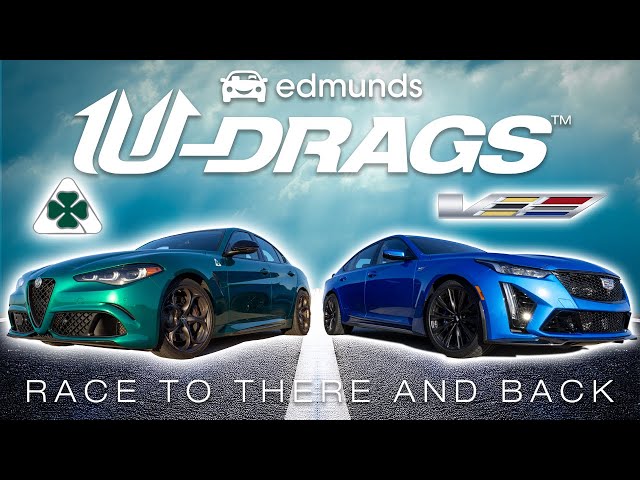 U-DRAGS RACE: Cadillac CT5-V Blackwing vs. Alfa Romeo Giulia Quadrifoglio | Quarter Mile & More!