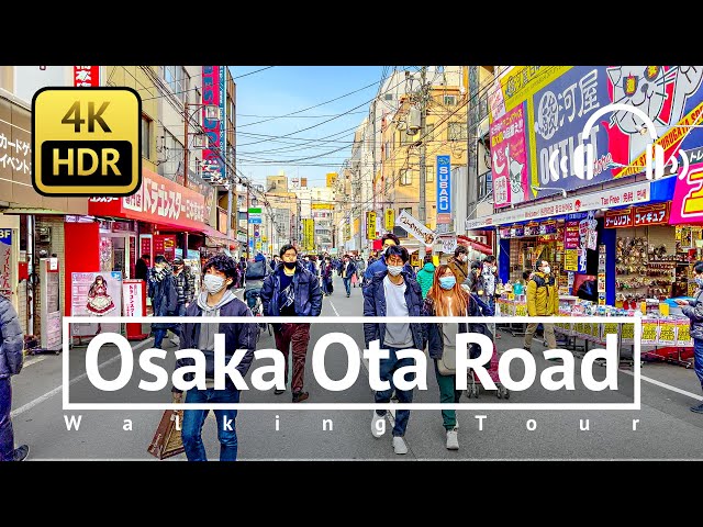 Osaka Ota Road Walking Tour from Nipponbashi to Namba - Osaka Japan [4K/HDR/Binaural]