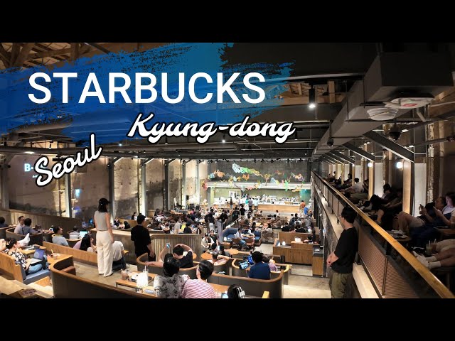 🇰🇷 Starbucks at Kyung-dong Market in Seoul - Korea Walking Tour 4K