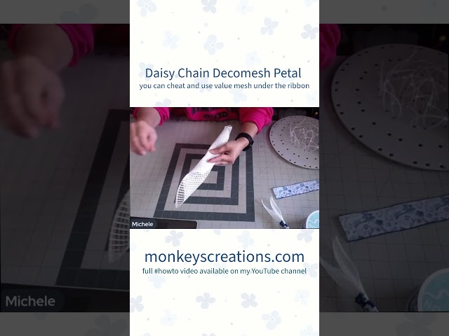 EASY Daisy Chain Flower Petal #decomesh #wreath #howto #flowermaking