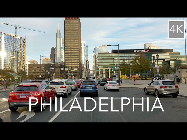 Philadelphia City Drive 4K -  Driving Tour of Philly