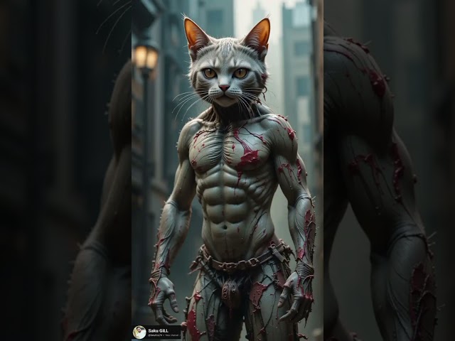 Zombie cat #ai #cat #catlover #story #cutecat #cute@CatRealmAI @AiCat7