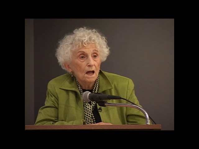 Holocaust Survivor Testimony of Ilse Altman's Presentation (speaking to students)