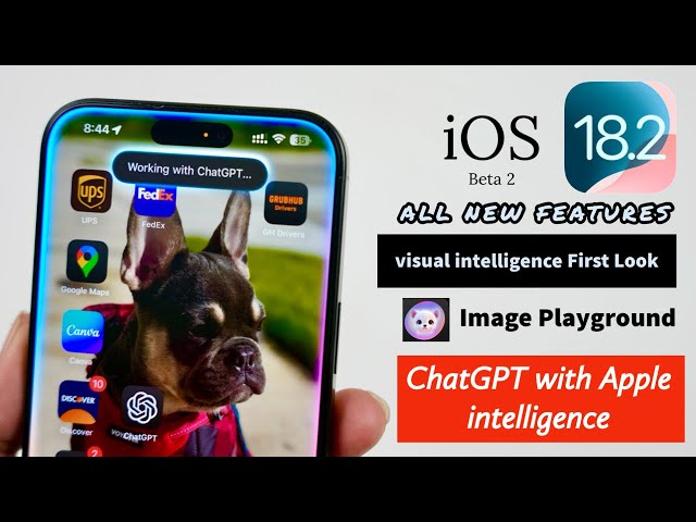 iOS 18.2 B2 visual intelligence | Chat GPT with Apple intelligence | image Playground App is Here