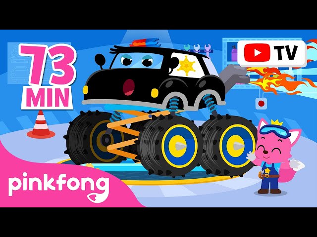 ⚠️ HELP! Police Monster Truck is Broken! | Car Hospital | Fun Car Songs | Pinkfong Official