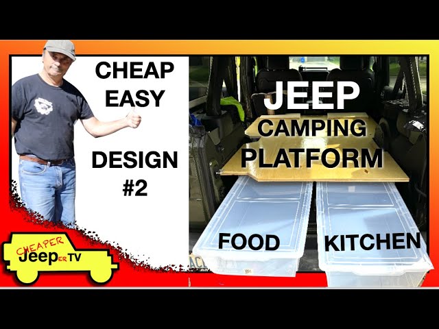 Jeep Camping Sleeping Platform Design #2, CHEAP & EASY DIY.