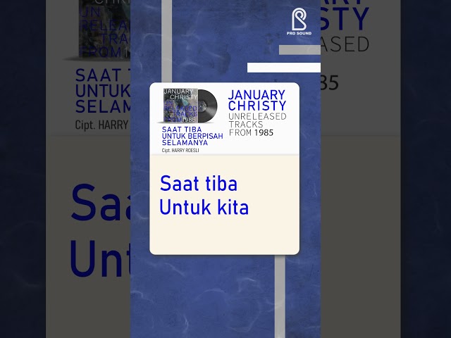 January Christy - Saat Tiba Untuk Berpisah Selamanya