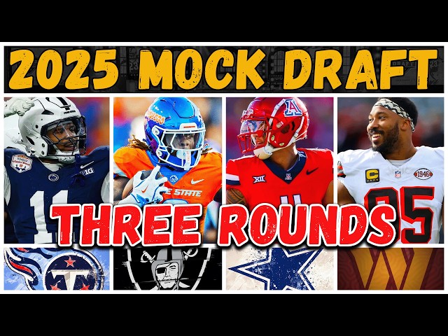 THREE ROUND 2025 NFL Mock Draft with TRADES