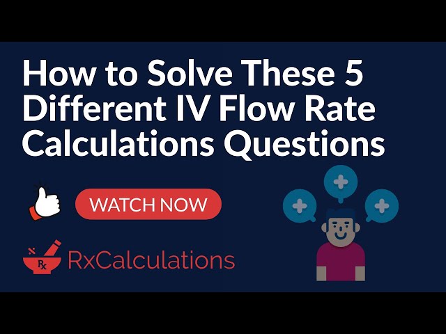 IV Flow Rate Practice Problems | How to Solve These 5 Questions